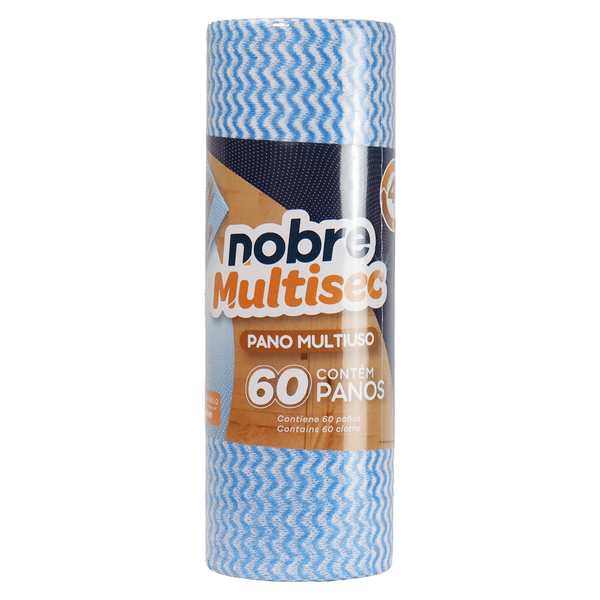 Pano multiuso (rolo c/28cm x 30m picotado aprox. 50cm) azul – Nobre | Cor: Branco