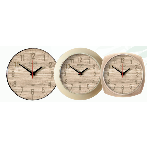 Relógio de parede WOOD - AMADEIRADO | Cor: Bege, Modelo do Relógio: Classic - Sem moldura | Cor: Bege, Modelo do Relógio: Classic - Sem moldura