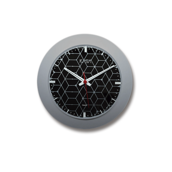 Relógio de parede Exclusive - Geométrico | Cor: Cinza, Modelo do Relógio: Exclusive - Moldura redonda | Cor: Cinza, Modelo do Relógio: Exclusive - Moldura redonda