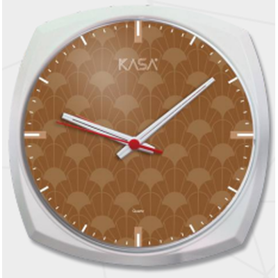 Relógio de parede Clas - Geométrico Bege | Modelo do Relógio: Classic - Sem moldura, Cor: Bege | Modelo do Relógio: Classic - Sem moldura, Cor: Bege