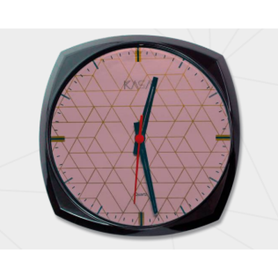 Relógio de parede Clas Geométrico - Rose Gold  | Cor: Rosa, Modelo do Relógio: Classic - Sem moldura | Cor: Rosa, Modelo do Relógio: Classic - Sem moldura