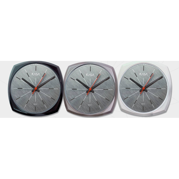 Relógio de parede Vintage - Mos. texturizado | Cor: Branco, Modelo do Relógio: Vintage - Moldura quadrada | Cor: Branco, Modelo do Relógio: Vintage - Moldura quadrada