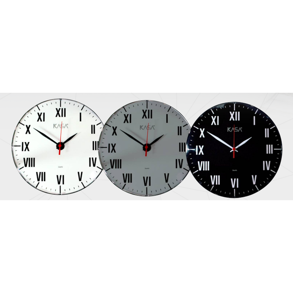 Relógio de parede Classic - Romanos | Cor: Branco, Modelo do Relógio: Classic - Sem moldura | Cor: Branco, Modelo do Relógio: Classic - Sem moldura