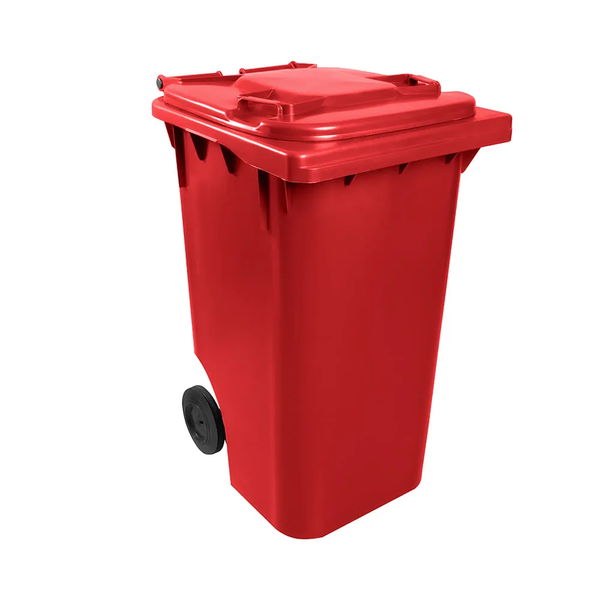Contentor de Lixo 240 Litros - VERMELHO