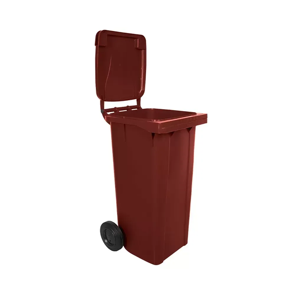 Contentor de Lixo 120 Litros – Sem Pedal - MARROM | Cor: Marrom, Litros: 120 Litros, Pedal: Sem Pedal, Tipo de Material: Plástico