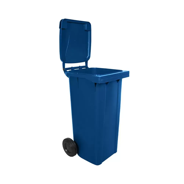 Contentor de Lixo 120 Litros – Sem Pedal - AZUL | Cor: Azul, Litros: 120 Litros, Pedal: Sem Pedal, Tipo de Material: Plástico