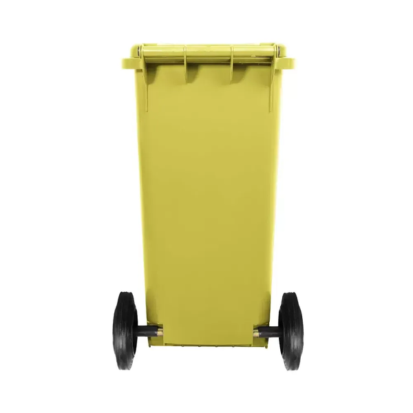 Contentor de Lixo 120 Litros – Sem Pedal  - AMARELO | Cor: Amarelo, Litros: 120 Litros, Pedal: Sem Pedal, Tipo de Material: Plástico