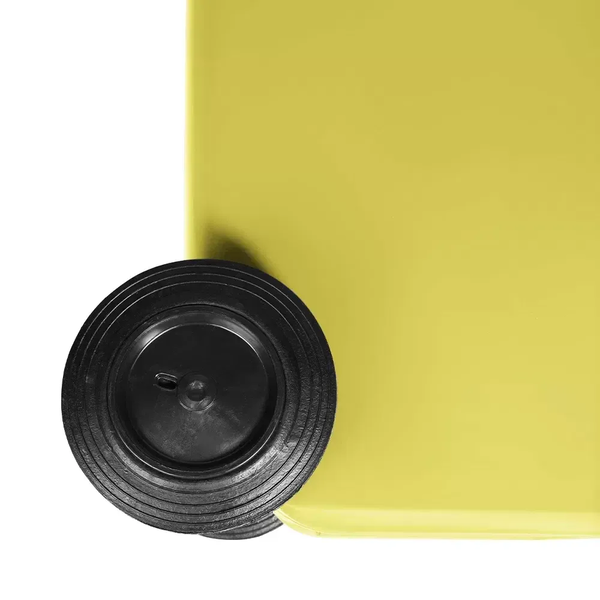 Contentor de Lixo 120 Litros – Sem Pedal  - AMARELO | Cor: Amarelo, Litros: 120 Litros, Pedal: Sem Pedal, Tipo de Material: Plástico