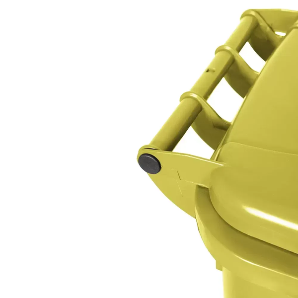 Contentor de Lixo 120 Litros – Sem Pedal  - AMARELO | Cor: Amarelo, Litros: 120 Litros, Pedal: Sem Pedal, Tipo de Material: Plástico