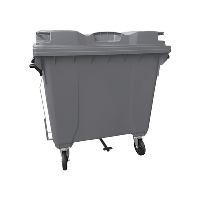 Coletora de Lixo 1000 Litros C/Rodas e PEDAL - CINZA | Cor: Cinza, Litros: 1000 Litros, Pedal: Com Pedal, Tipo de Material: Plástico | Cor: Cinza, Litros: 1000 Litros, Pedal: Com Pedal, Tipo de Material: Plástico | Cor: Cinza, Litros: 1000 Litros, Pedal: 