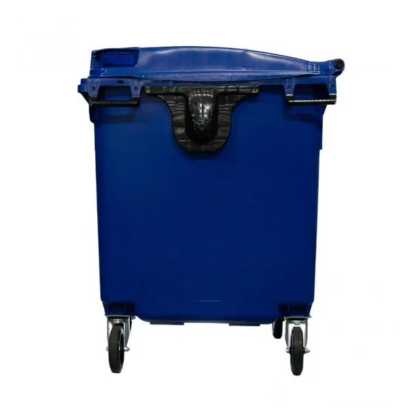 Coletora Plástica c/ Rodas 1000 Litros - AZUL | Cor: Azul, Litros: 1000 Litros, Pedal: Sem Pedal, Tipo de Material: Plástico