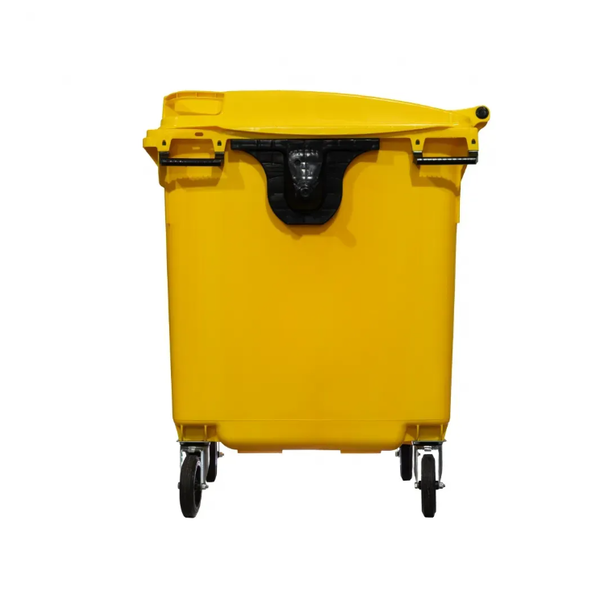 Container de Lixo ou Lixeira de Plástico 1000L Injetado Amarelo