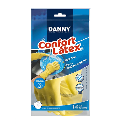 Luva Multiuso Confort Látex Com forro - Tamanho M