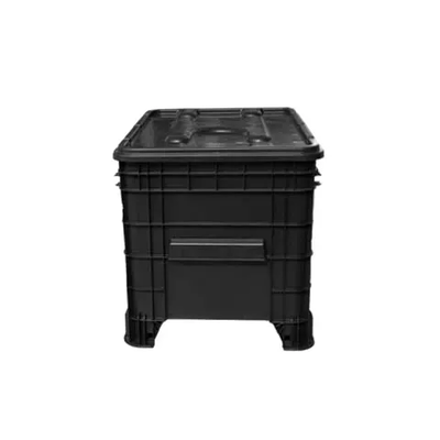 Caixa Plástica 372 Litros C/ Tampa - PRETA | Cor: Preta, Litros: 372 Litros, Modelo: Com Tampa, Tipo de Material: Plástico | Cor: Preta, Litros: 372 Litros, Modelo: Com Tampa, Tipo de Material: Plástico