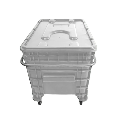 Carrinho Coletor 372 Litros C/ Puxador Lateral - Sem Tampa - BRANCA | Cor: Branco, Litros: 372 Litros, Modelo: Sem Tampa, Tipo de Material: Plástico | Cor: Branco, Litros: 372 Litros, Modelo: Sem Tampa, Tipo de Material: Plástico