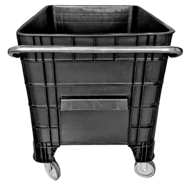 Caixa Plástica 372 Litros com Puxador Frontal e Rodas (Sem Tampa)