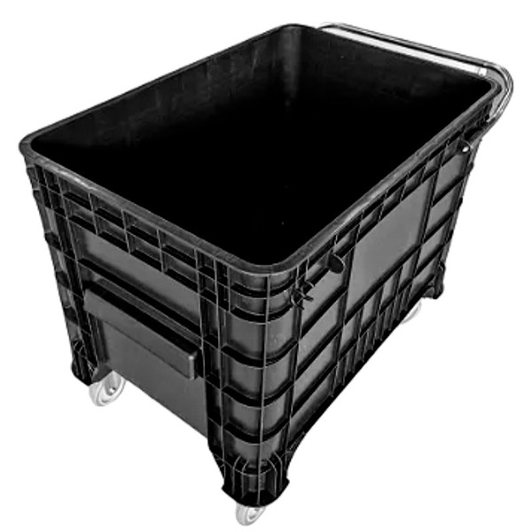Caixa Plástica 372 Litros com Puxador Frontal e Rodas (Sem Tampa)
