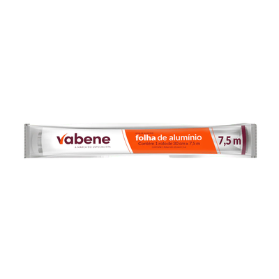 Folha de Alumínio Vabene – Rolo de 30 cm x 7,5 metros