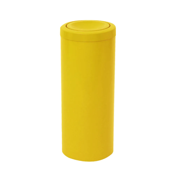 Cesto de Lixo 23 Litros com Tampa Flip Top - AMARELO | Cor: Amarelo, Litragem: 15 Litros, Modelo: Flip Top, Tipo de Material: Plástico