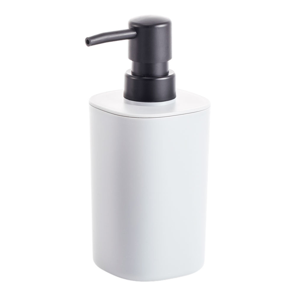 Dispenser p/ sabonete liq. 350ml quadrado - Mood | Cor: Branco, Tipo de Material: Plástico