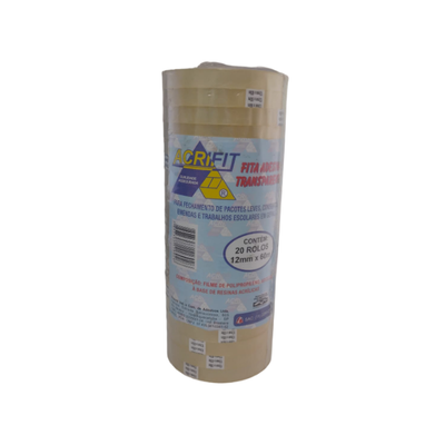 Fita Adesiva Transparente 12mmx60m C/20 un. AcriFit