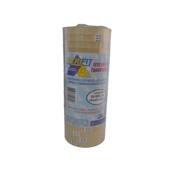 Fita Adesiva Transparente 12mmx60m C/20 un. AcriFit