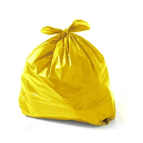 Saco para Lixo 200 Litros Amarelo P5 – 90x95 cm – Pacote com 100 Unidades (4 kg)